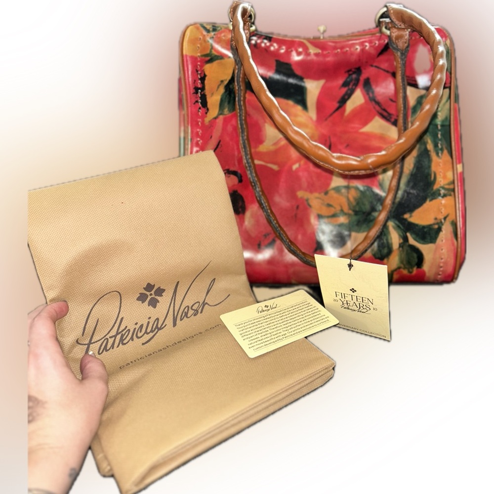 Patricia Nash Floral Kisslock Tote